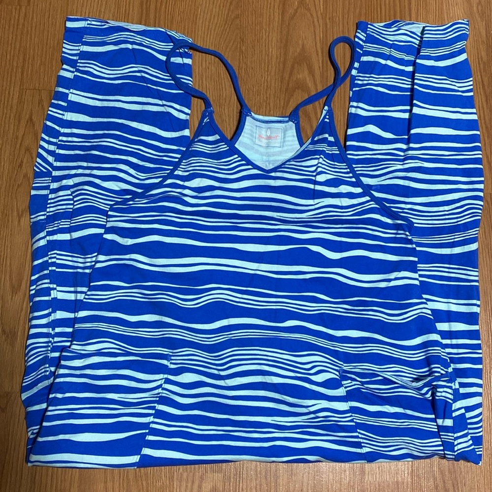 ❤️ Free People FP Movement Hot Shot Onesie Jumpsuit Blue Wave Combo Size XS NWT - Picture 2 of 16